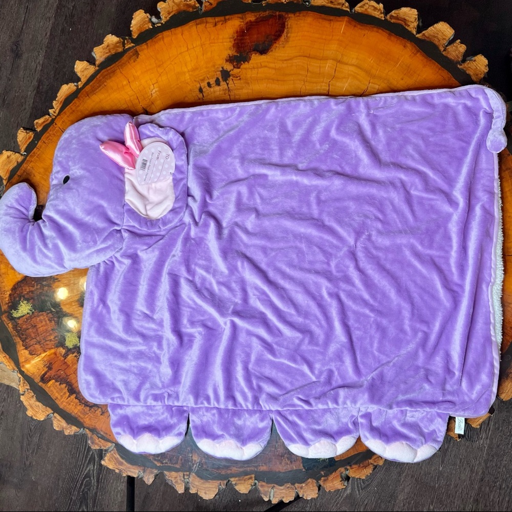 Purple Elephant Baby Blanket